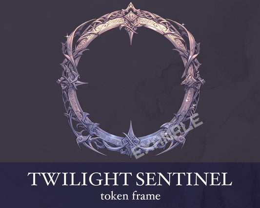 Twilight Paladin / Cleric Token Frame. Digital Token for Tabletop, Dungeons and Dragons, Pathfinder, etc. Moon Frame. Foundry VTT, Roll20